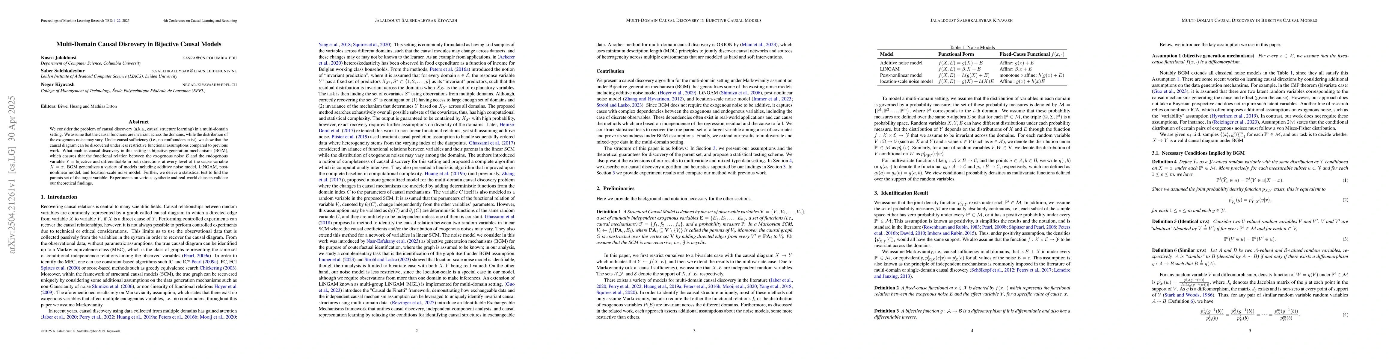 Thumbnail for Multi-Domain Causal Discovery in Bijective Causal Models