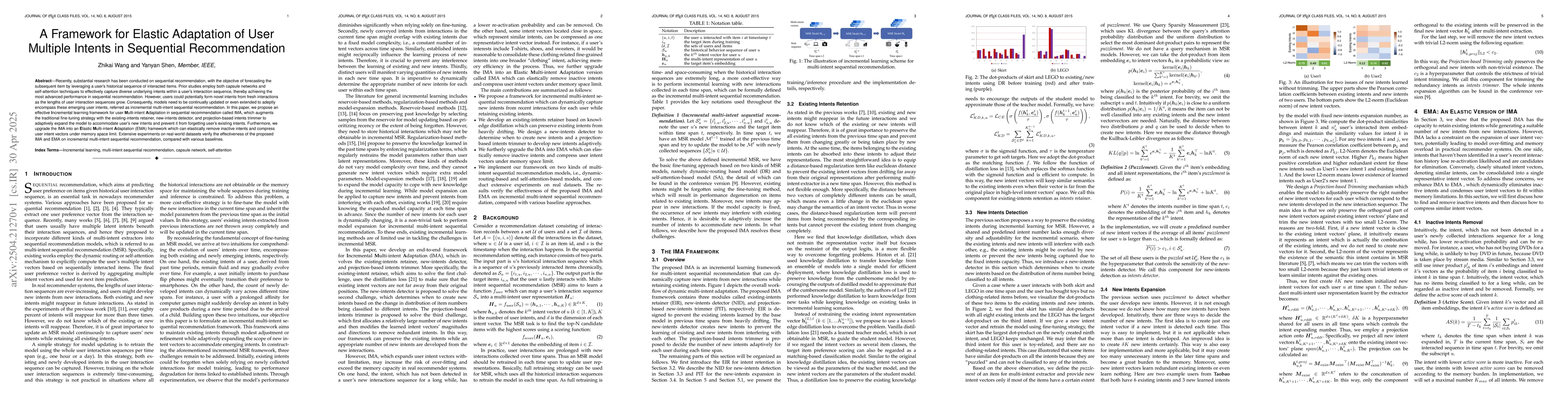 Thumbnail for A Framework for Elastic Adaptation of User Multiple Intents in
  Sequential Recommendation