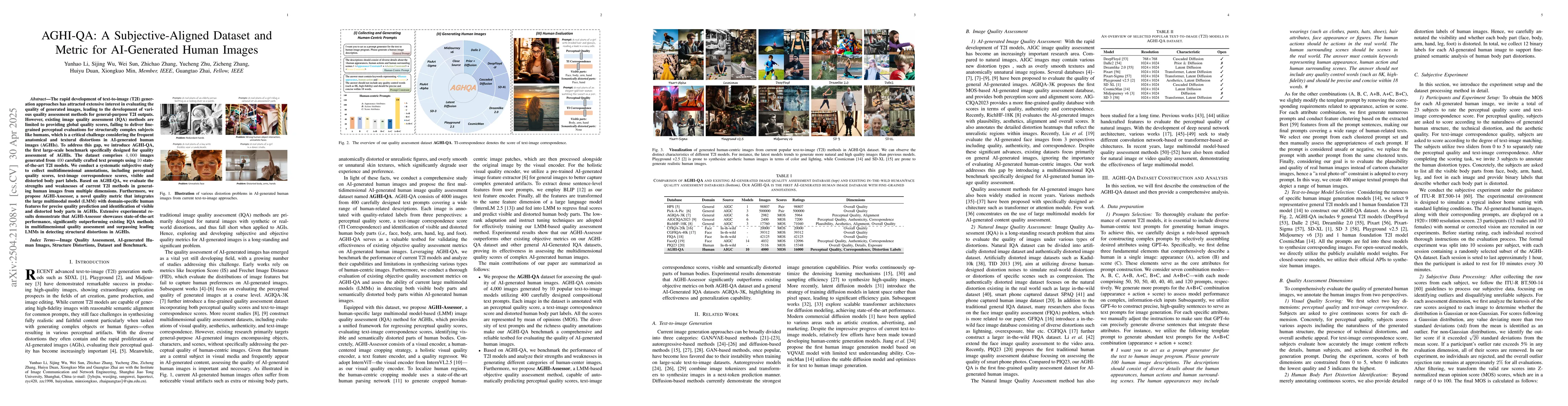 Thumbnail for AGHI-QA: A Subjective-Aligned Dataset and Metric for AI-Generated Human
  Images