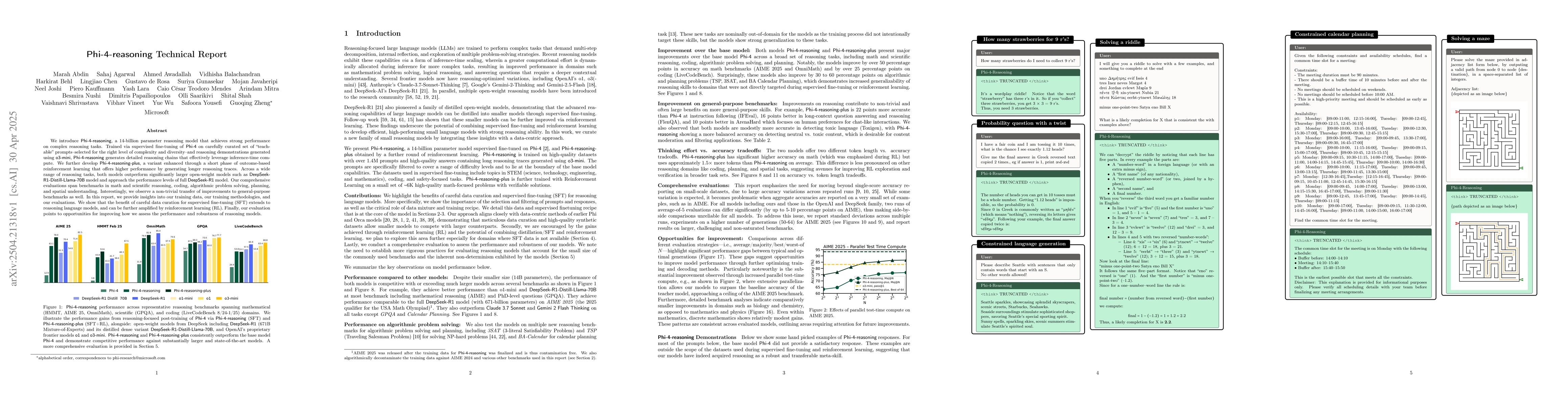 Thumbnail for Phi-4-reasoning Technical Report