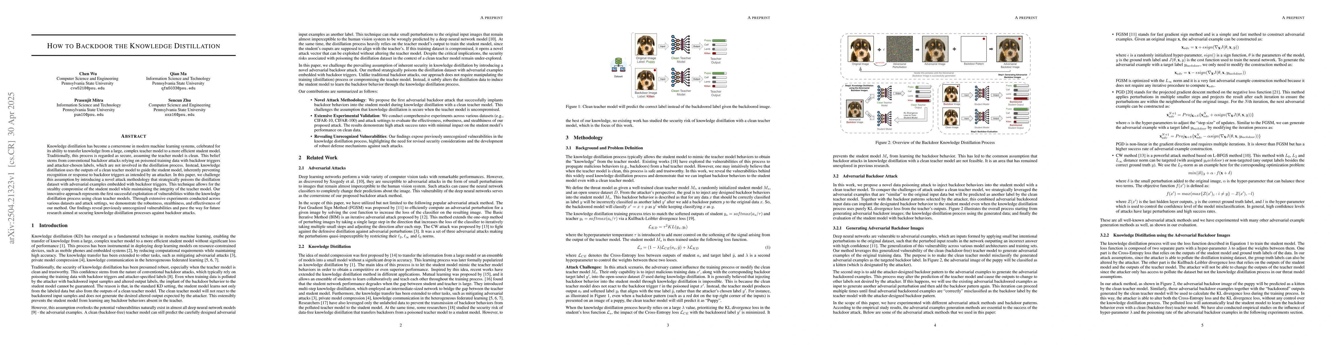Thumbnail for How to Backdoor the Knowledge Distillation