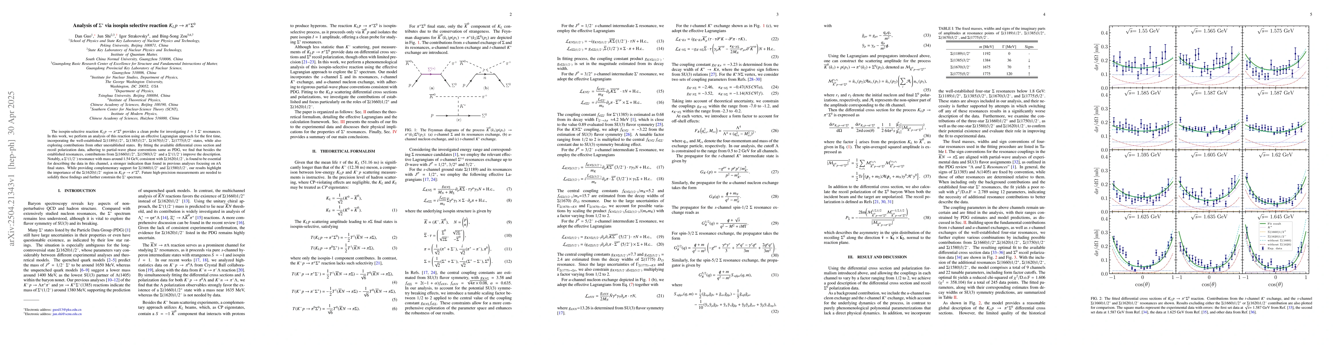 Thumbnail for Analysis of $Σ^*$ via isospin selective reaction $K_Lp \to
  π^+Σ^0$