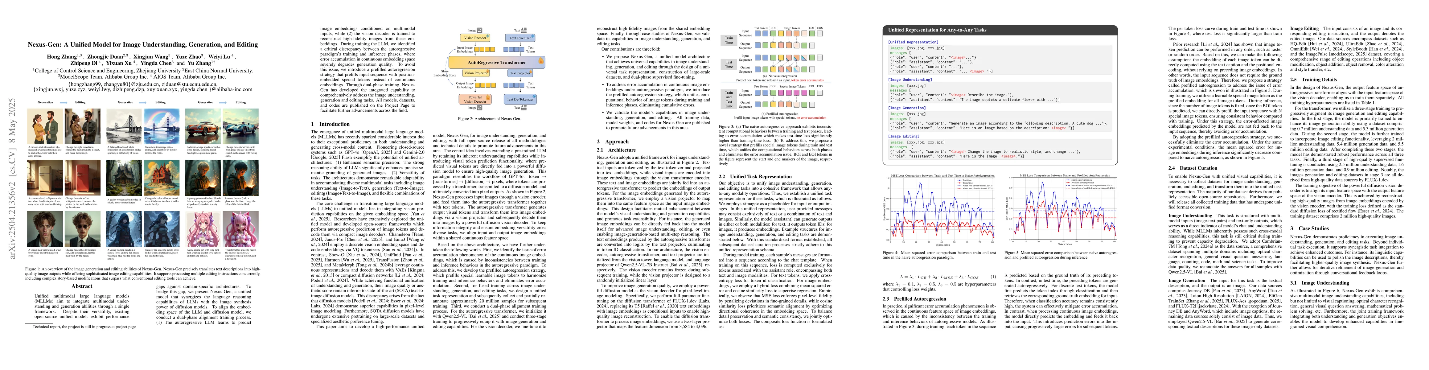 Thumbnail for Nexus-Gen: A Unified Model for Image Understanding, Generation, and
  Editing