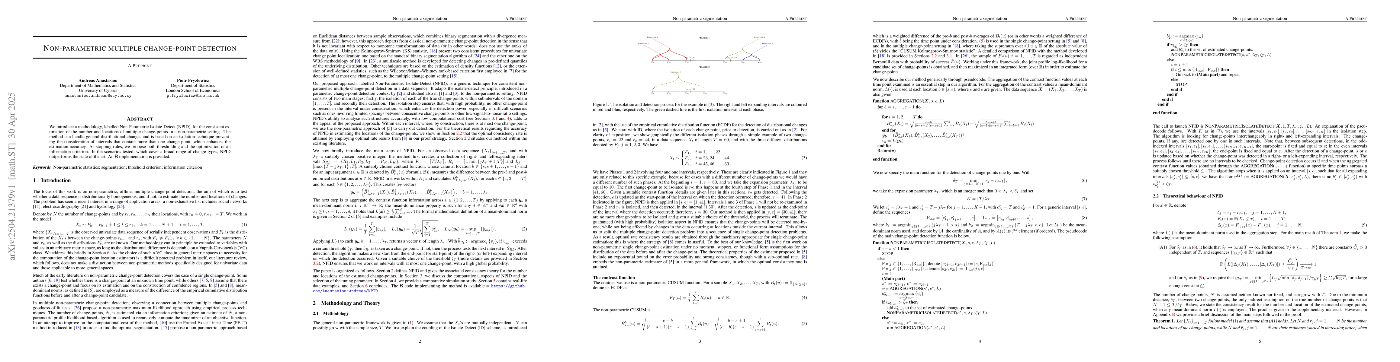 Thumbnail for Non-parametric multiple change-point detection