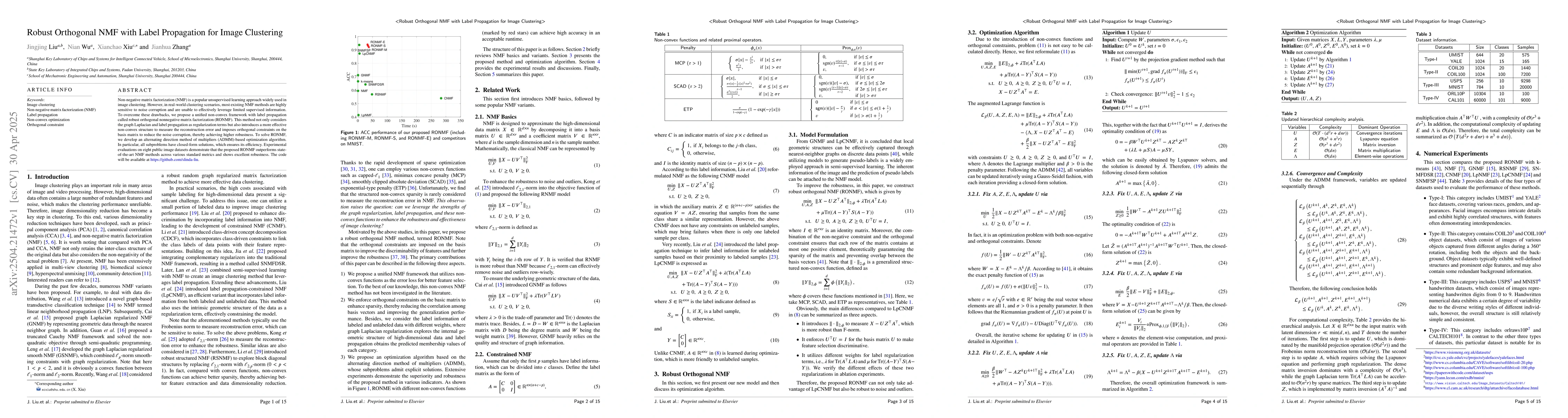 Thumbnail for Robust Orthogonal NMF with Label Propagation for Image Clustering