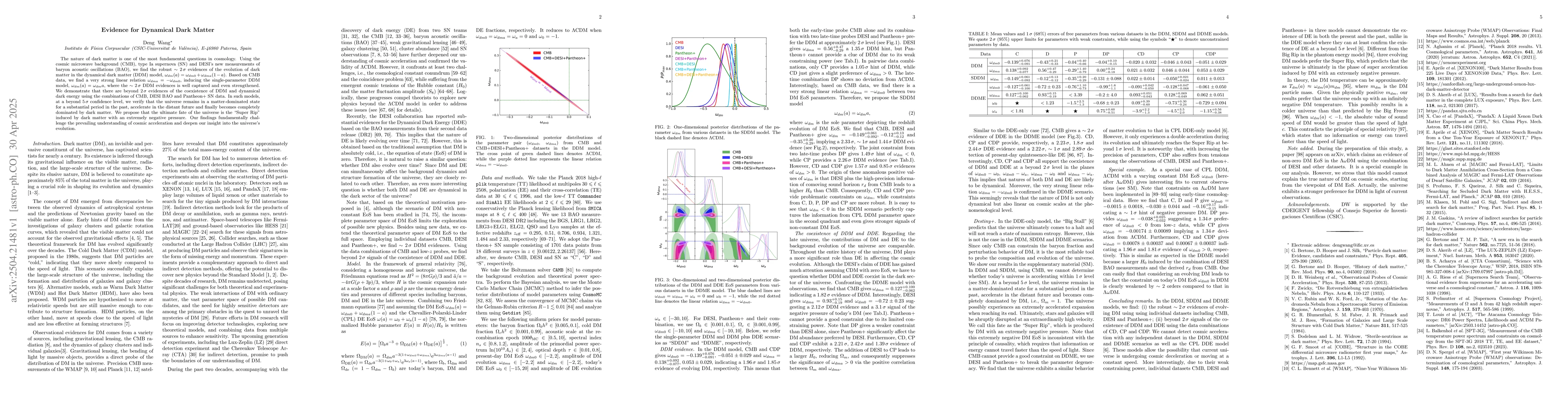 Thumbnail for Evidence for Dynamical Dark Matter
