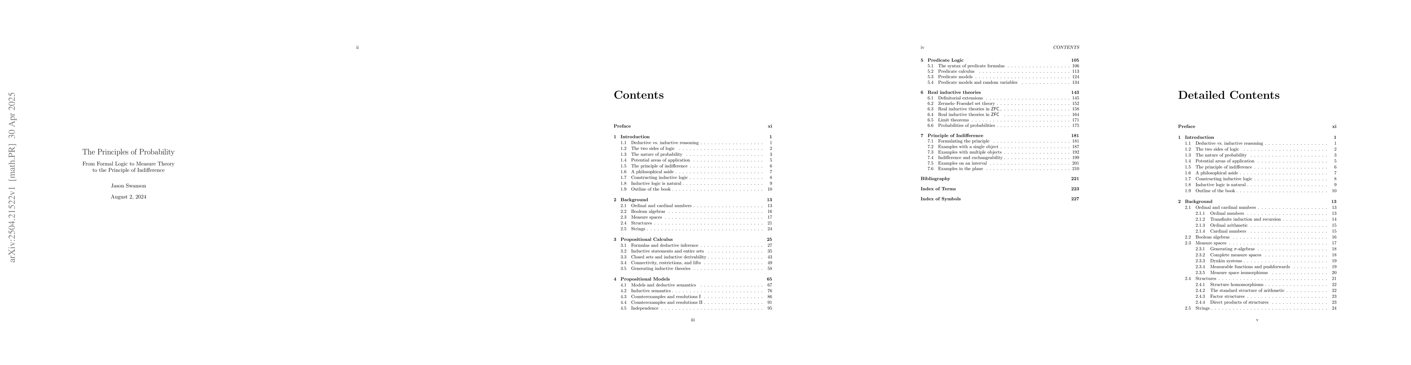 Thumbnail for The Principles of Probability: From Formal Logic to Measure Theory to
  the Principle of Indifference