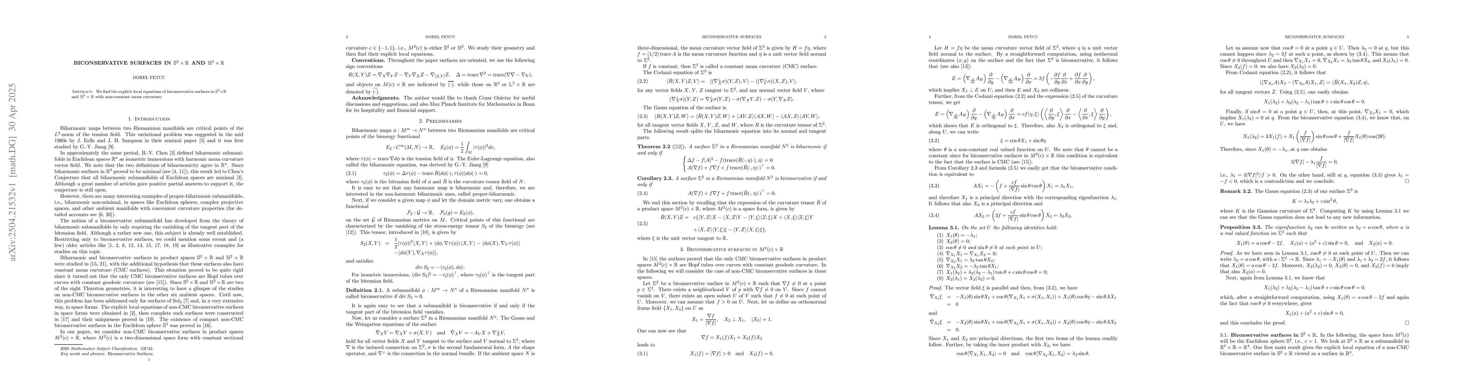 Thumbnail for Biconservative surfaces in $\mathbb{S}^2\times\mathbb{R}$ and
  $\mathbb{H}^2\times\mathbb{R}$