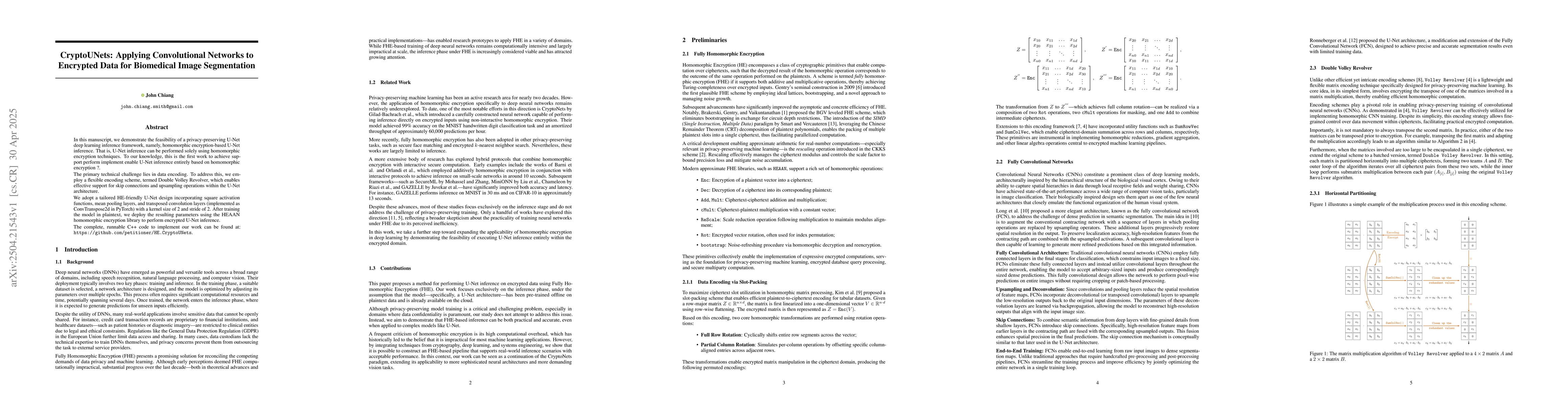 Thumbnail for CryptoUNets: Applying Convolutional Networks to Encrypted Data for
  Biomedical Image Segmentation