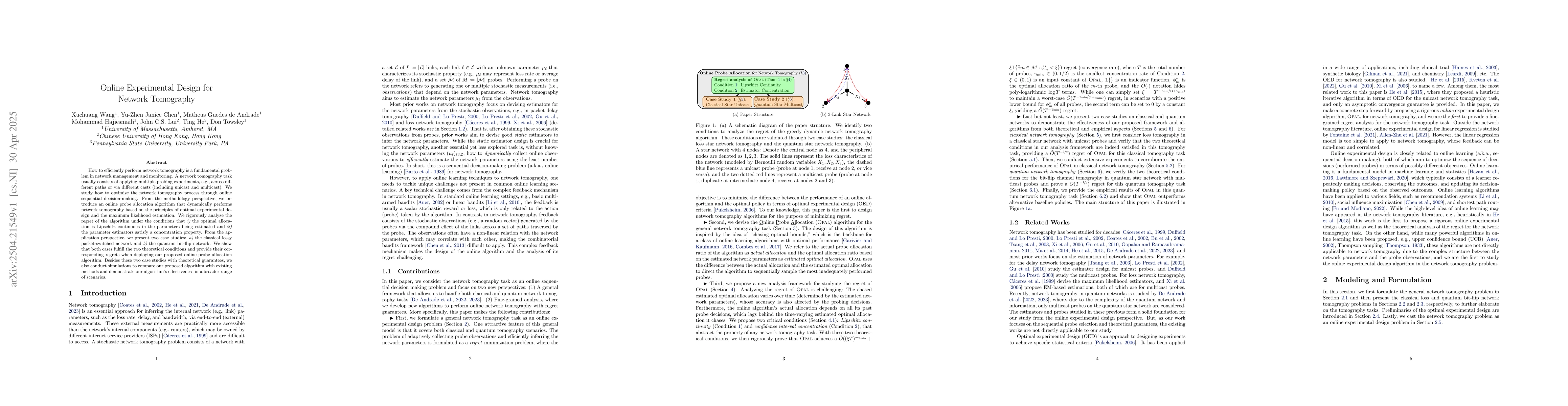 Thumbnail for Online Experimental Design for Network Tomography