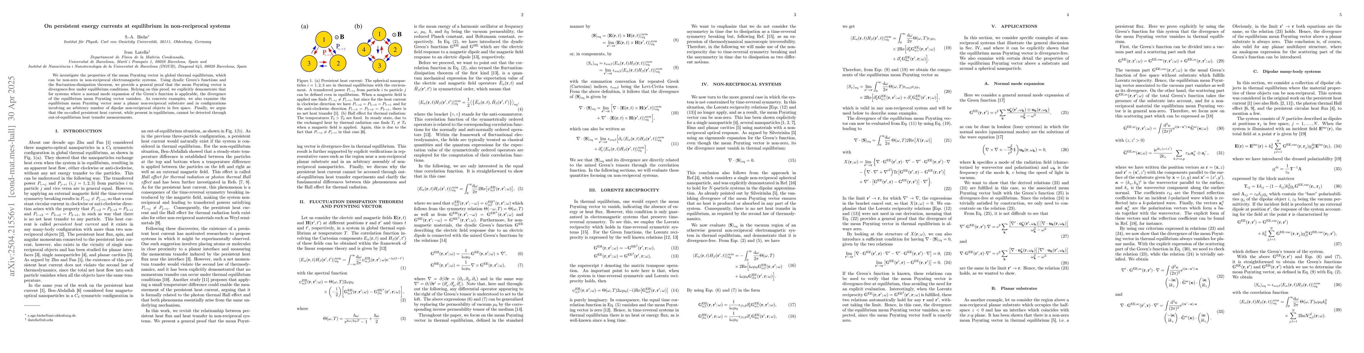 Thumbnail for On persistent energy currents at equilibrium in non-reciprocal systems