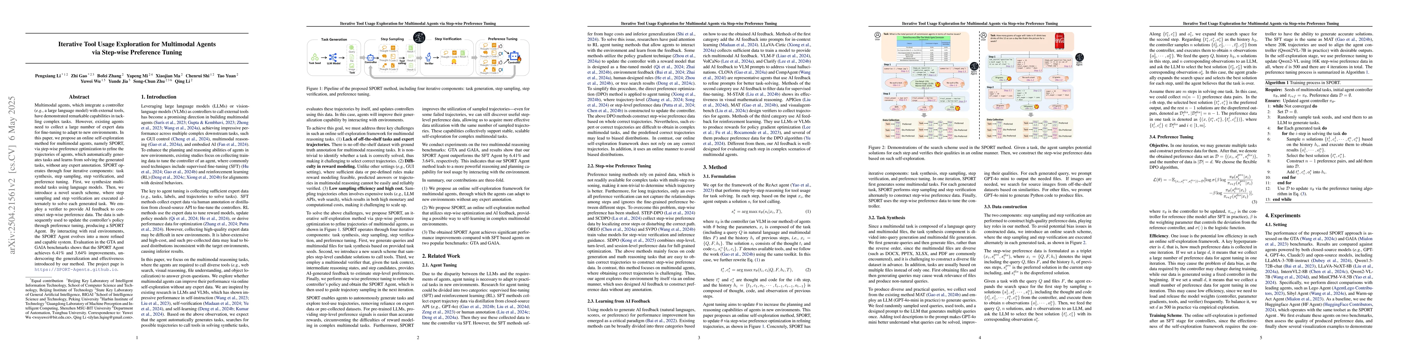 Thumbnail for Iterative Tool Usage Exploration for Multimodal Agents via Step-wise
  Preference Tuning