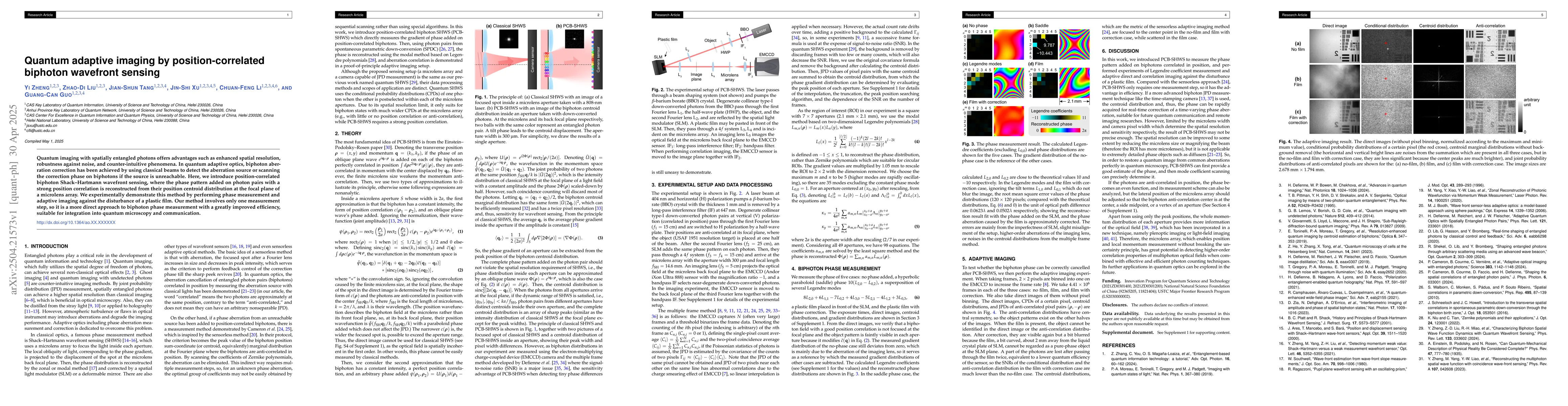 Thumbnail for Quantum adaptive imaging by position-correlated biphoton wavefront
  sensing