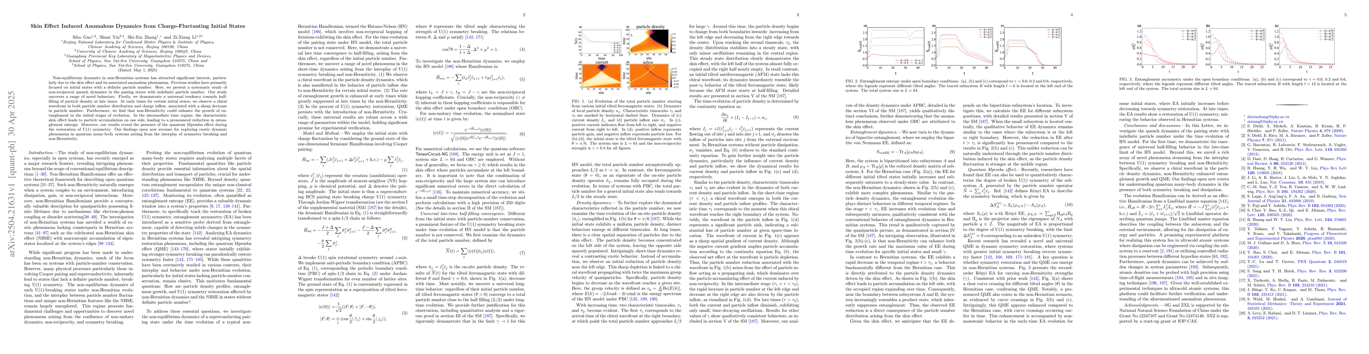 Thumbnail for Skin Effect Induced Anomalous Dynamics from Charge-Fluctuating Initial
  States