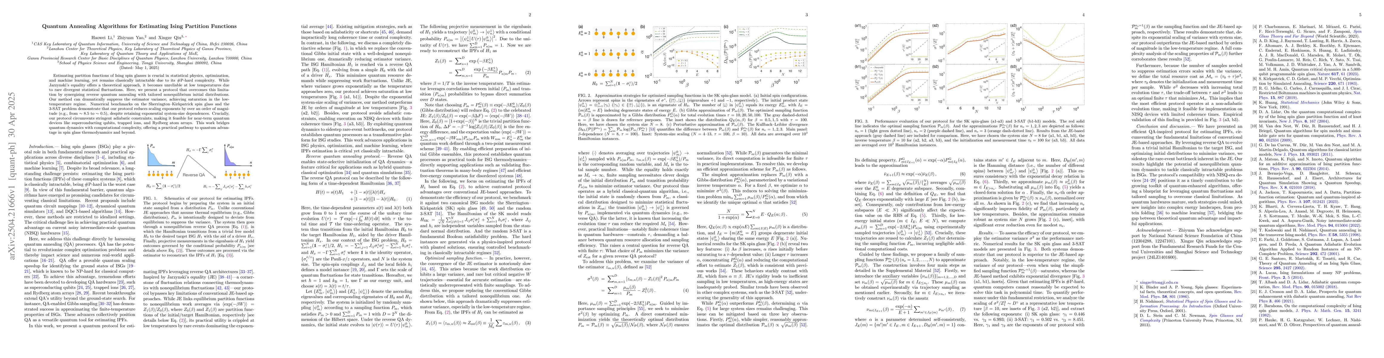 Thumbnail for Quantum Annealing Algorithms for Estimating Ising Partition Functions
