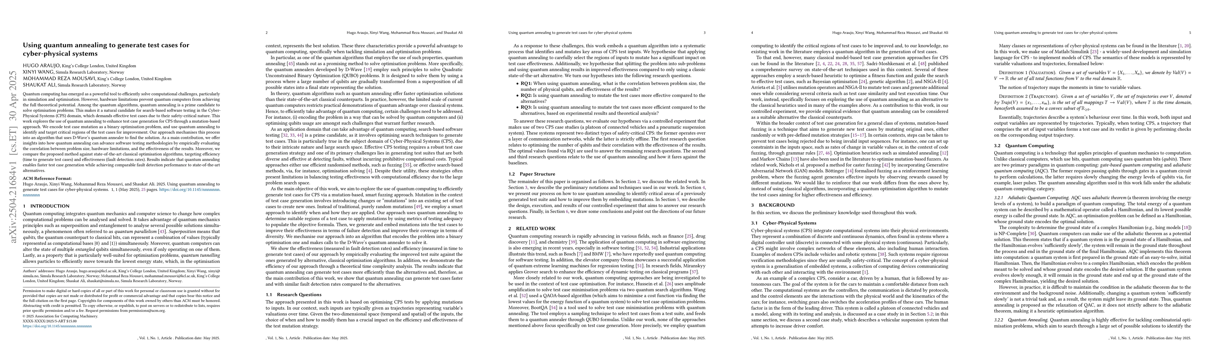 Thumbnail for Using quantum annealing to generate test cases for cyber-physical
  systems