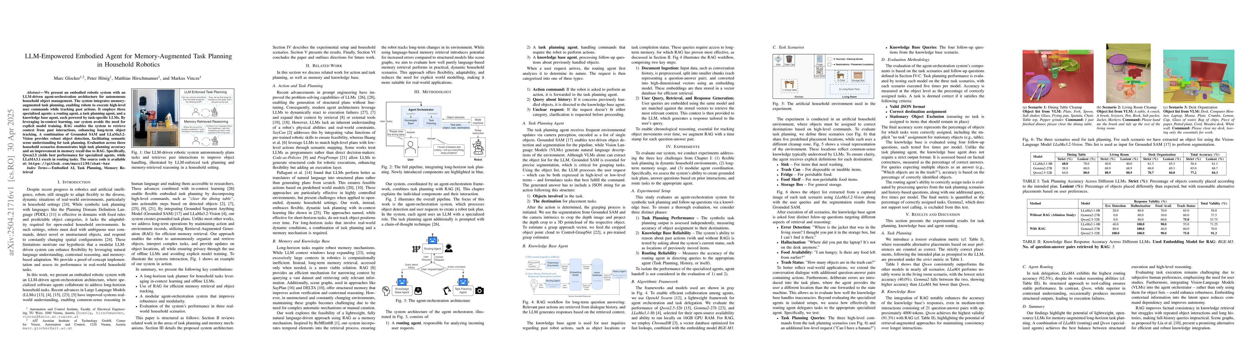 Thumbnail for LLM-Empowered Embodied Agent for Memory-Augmented Task Planning in
  Household Robotics