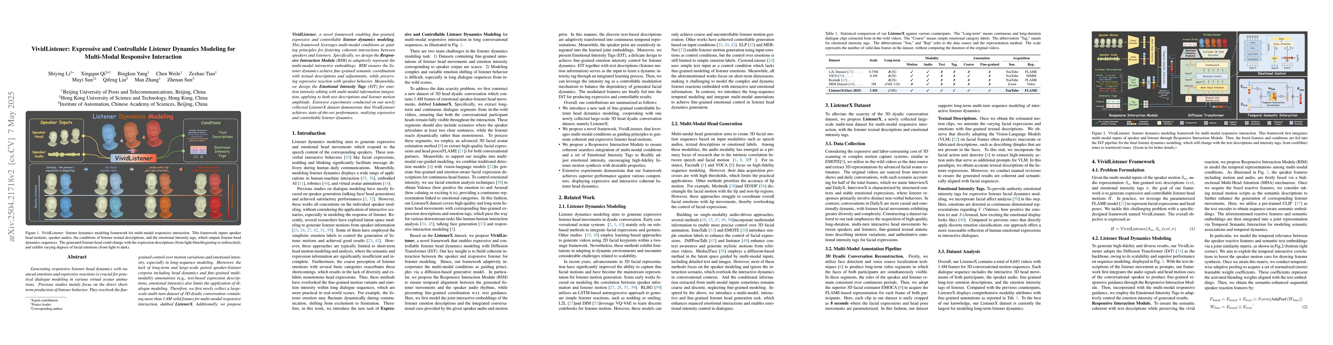 Thumbnail for VividListener: Expressive and Controllable Listener Dynamics Modeling
  for Multi-Modal Responsive Interaction