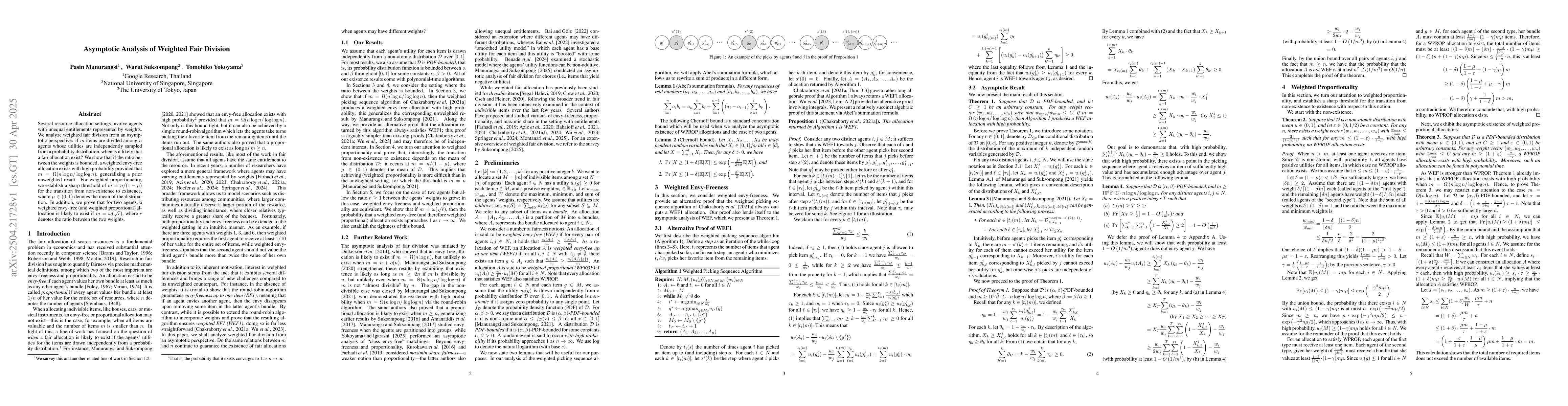 Thumbnail for Asymptotic Analysis of Weighted Fair Division