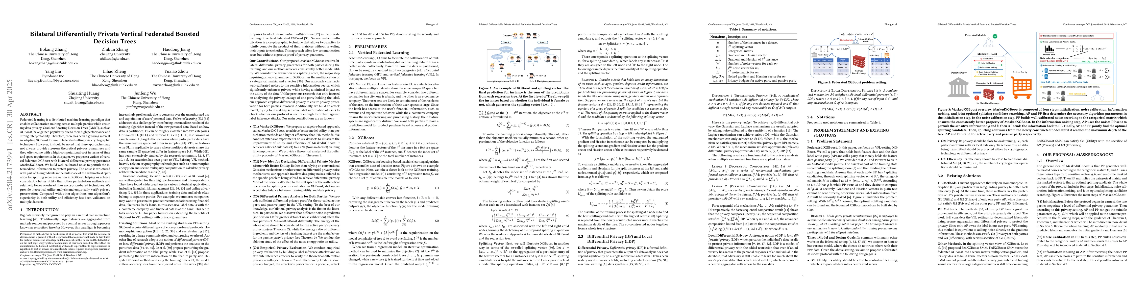Thumbnail for Bilateral Differentially Private Vertical Federated Boosted Decision
  Trees