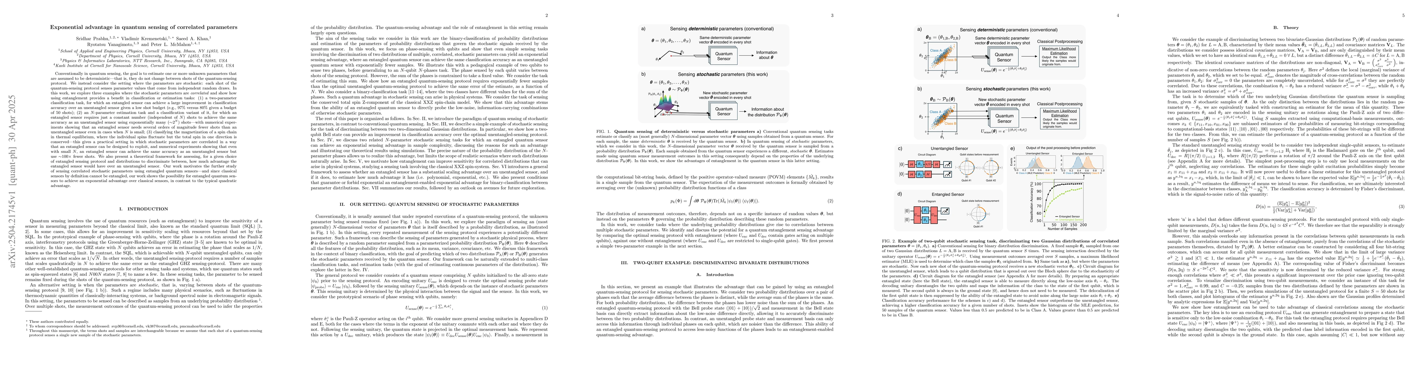 Thumbnail for Exponential advantage in quantum sensing of correlated parameters