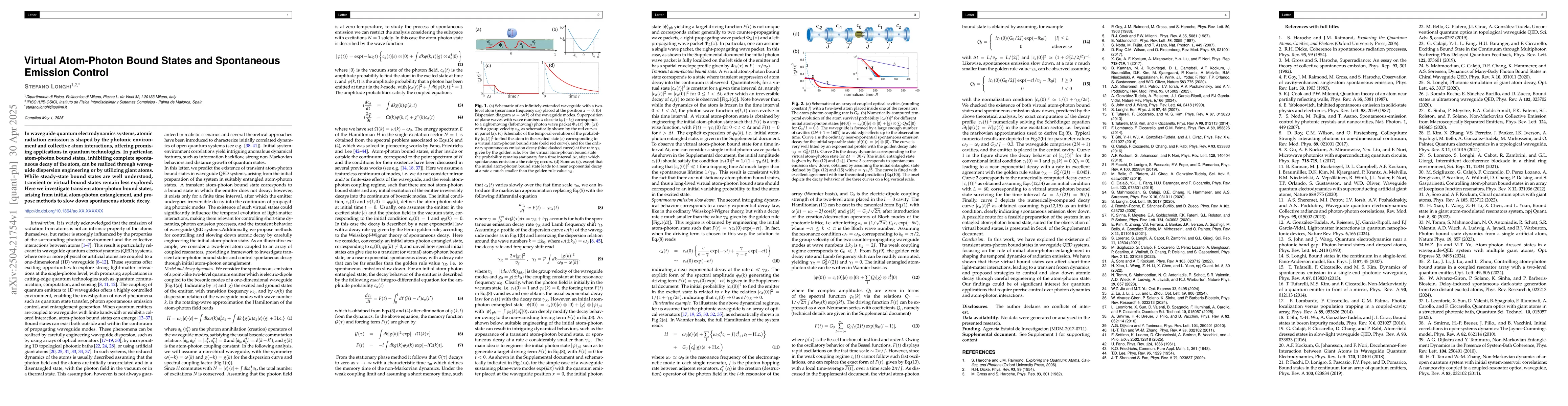 Thumbnail for Virtual Atom-Photon Bound States and Spontaneous Emission Control