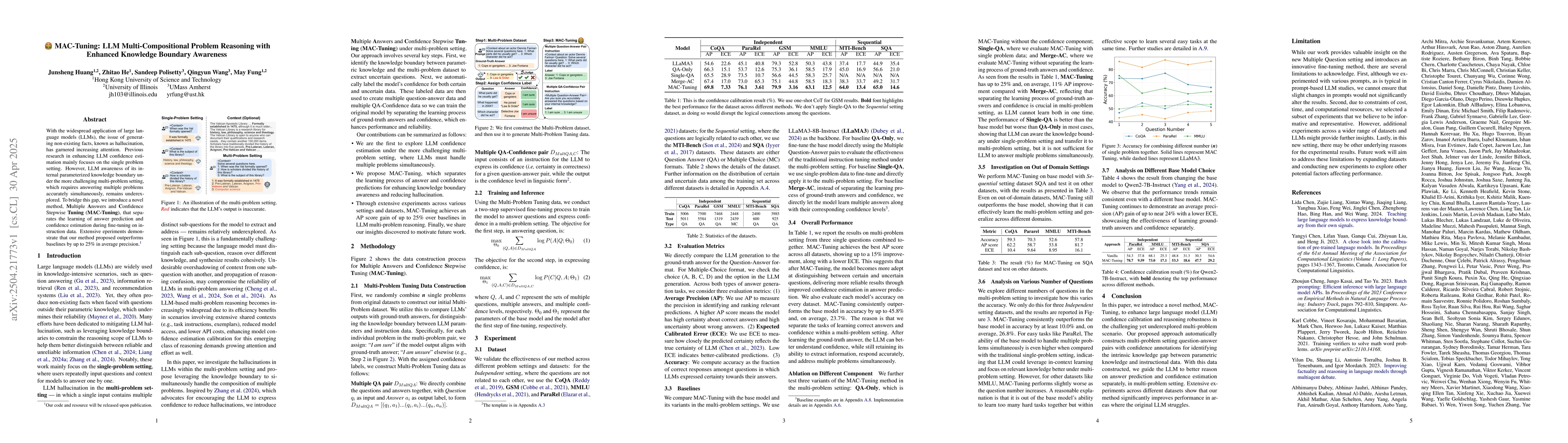 Thumbnail for MAC-Tuning: LLM Multi-Compositional Problem Reasoning with Enhanced
  Knowledge Boundary Awareness