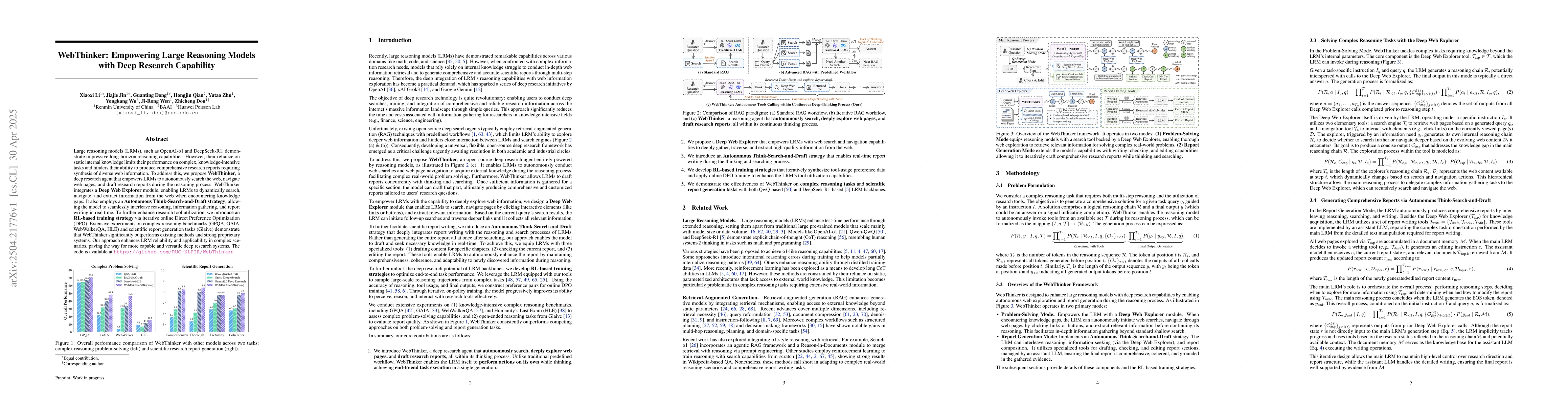 Thumbnail for WebThinker: Empowering Large Reasoning Models with Deep Research
  Capability