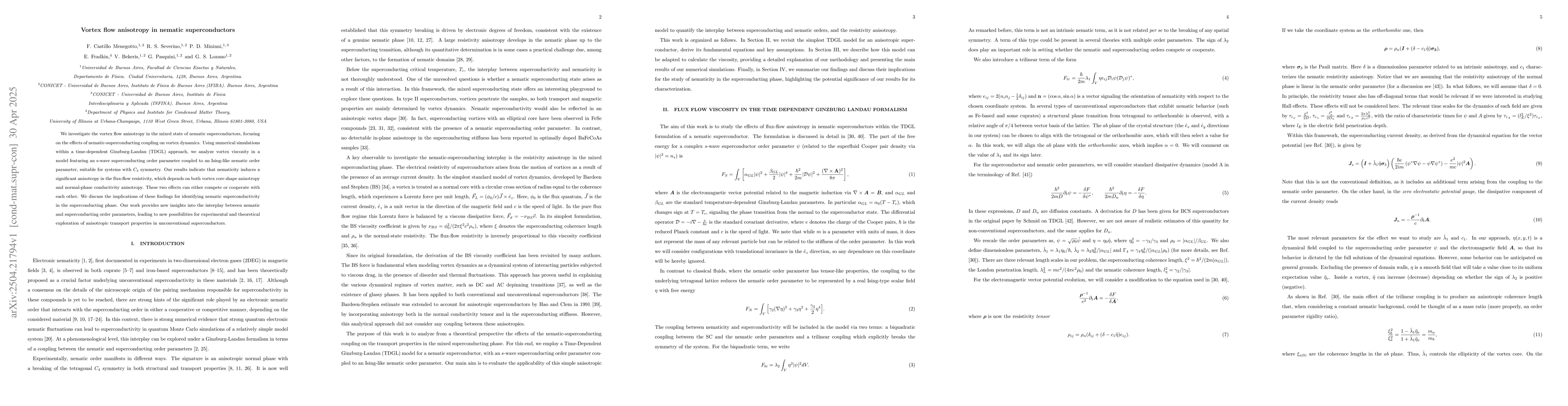 Thumbnail for Vortex flow anisotropy in nematic superconductors