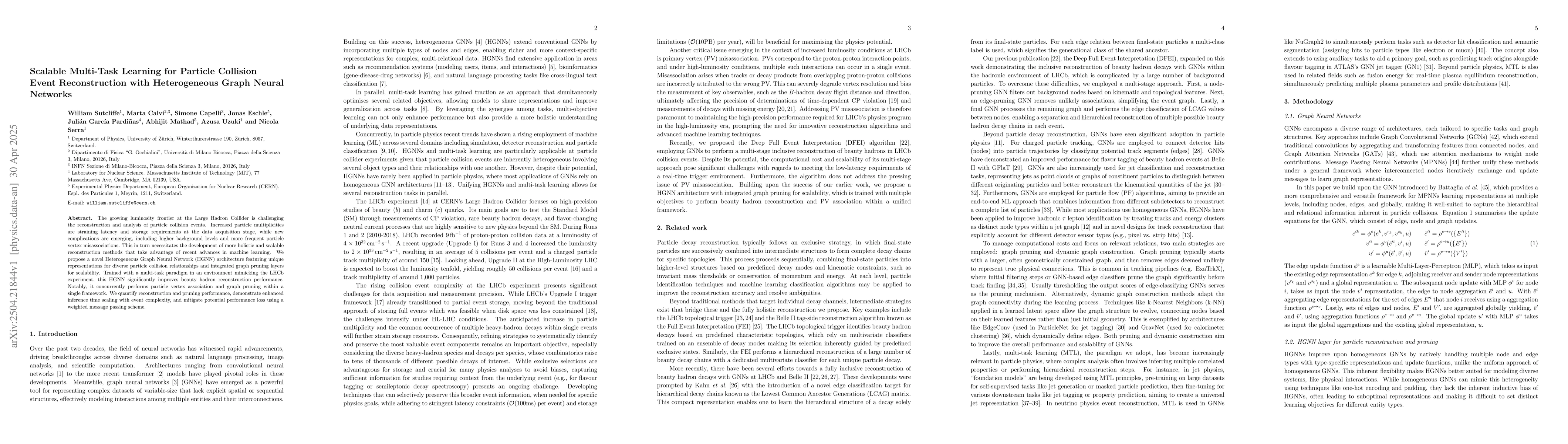Thumbnail for Scalable Multi-Task Learning for Particle Collision Event Reconstruction
  with Heterogeneous Graph Neural Networks