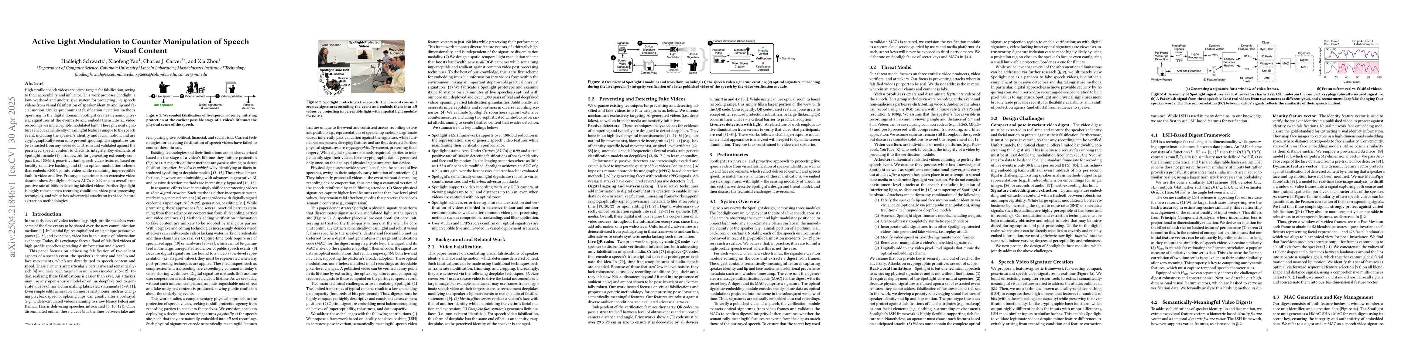 Thumbnail for Active Light Modulation to Counter Manipulation of Speech Visual Content