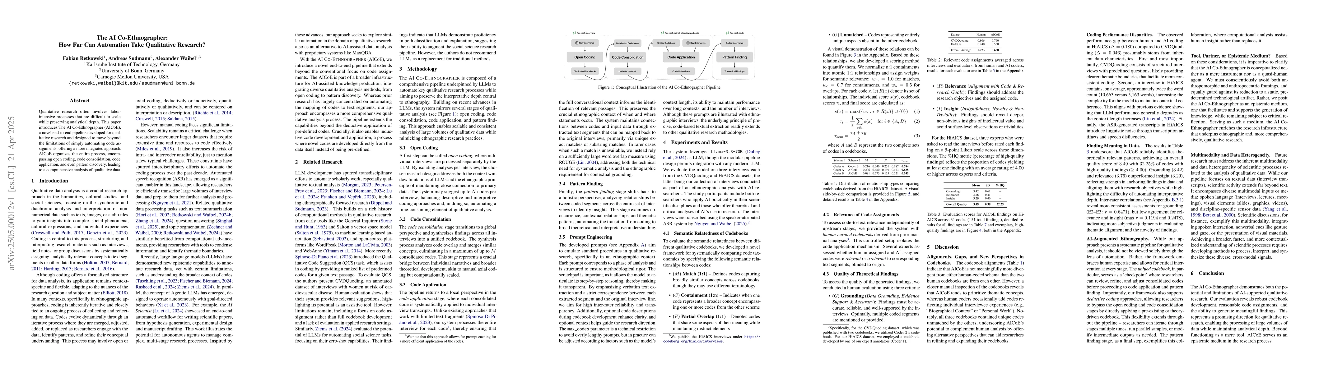 Thumbnail for The AI Co-Ethnographer: How Far Can Automation Take Qualitative
  Research?