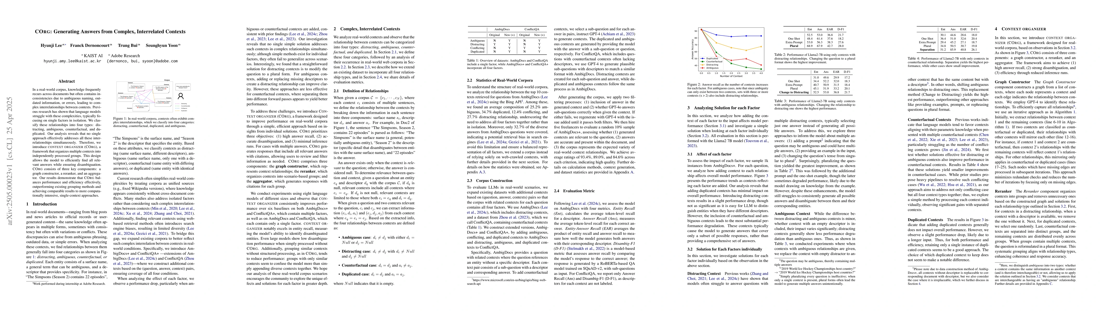 Thumbnail for CORG: Generating Answers from Complex, Interrelated Contexts