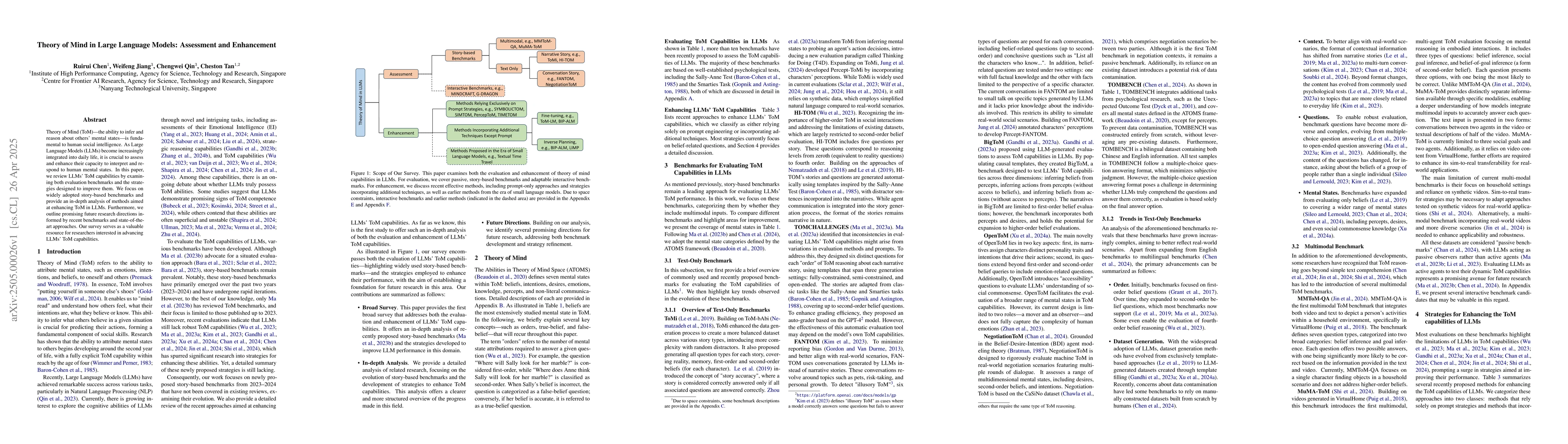 Thumbnail for Theory of Mind in Large Language Models: Assessment and Enhancement