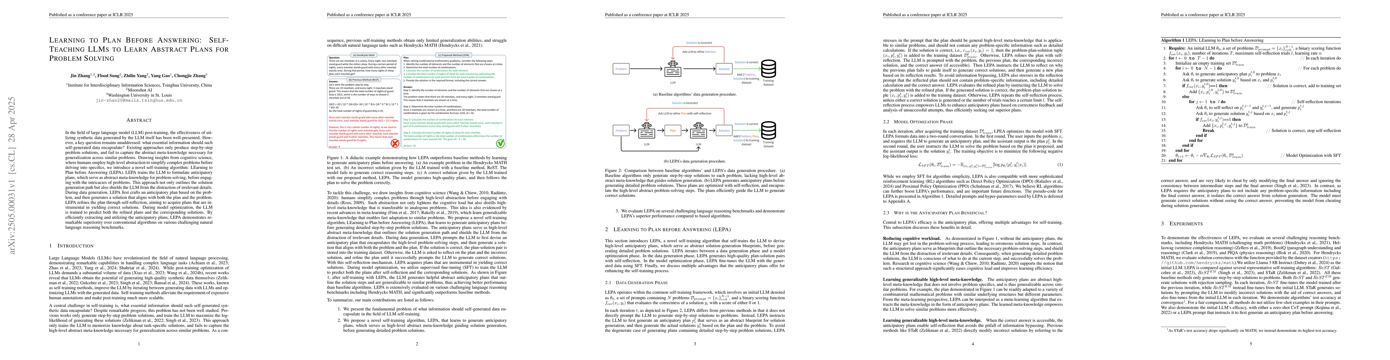 Thumbnail for Learning to Plan Before Answering: Self-Teaching LLMs to Learn Abstract
  Plans for Problem Solving
