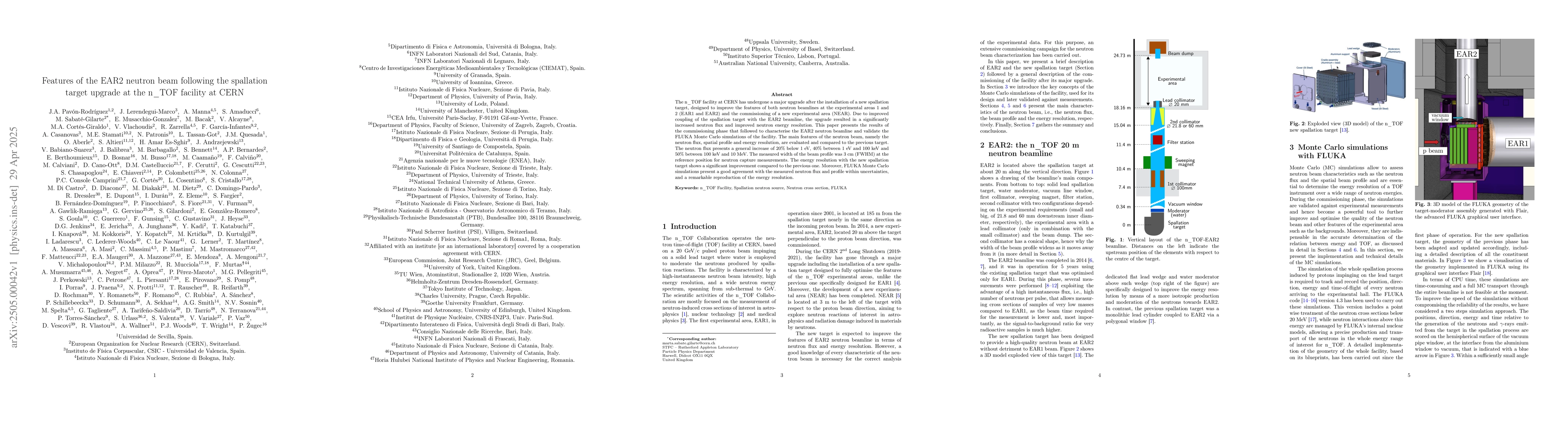 Thumbnail for Features of the EAR2 neutron beam following the spallation target
  upgrade at the n_TOF facility at CERN