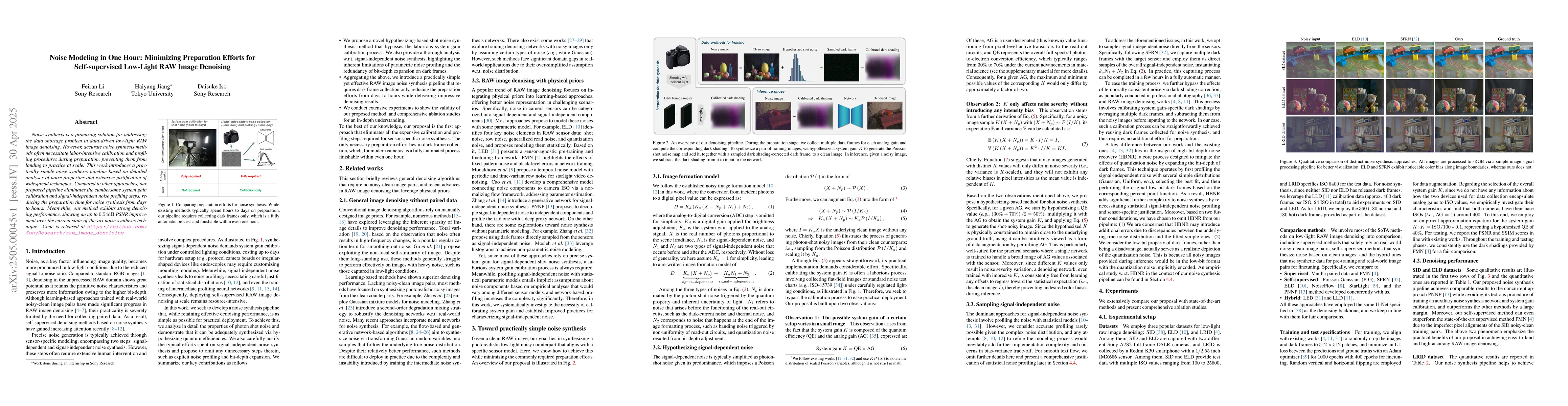 Thumbnail for Noise Modeling in One Hour: Minimizing Preparation Efforts for
  Self-supervised Low-Light RAW Image Denoising