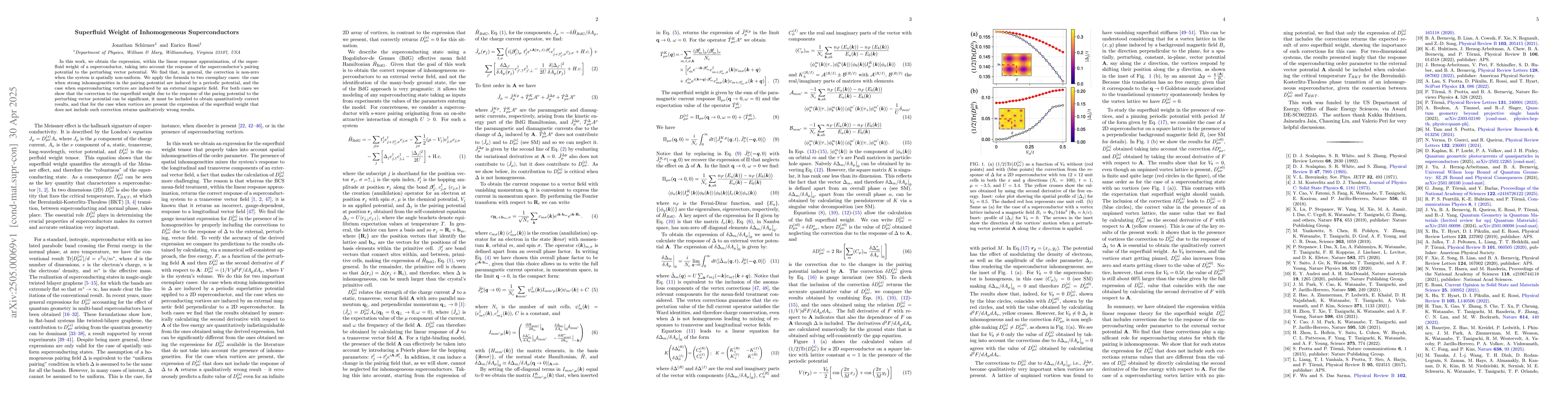 Thumbnail for Superfluid Weight of Inhomogeneous Superconductors