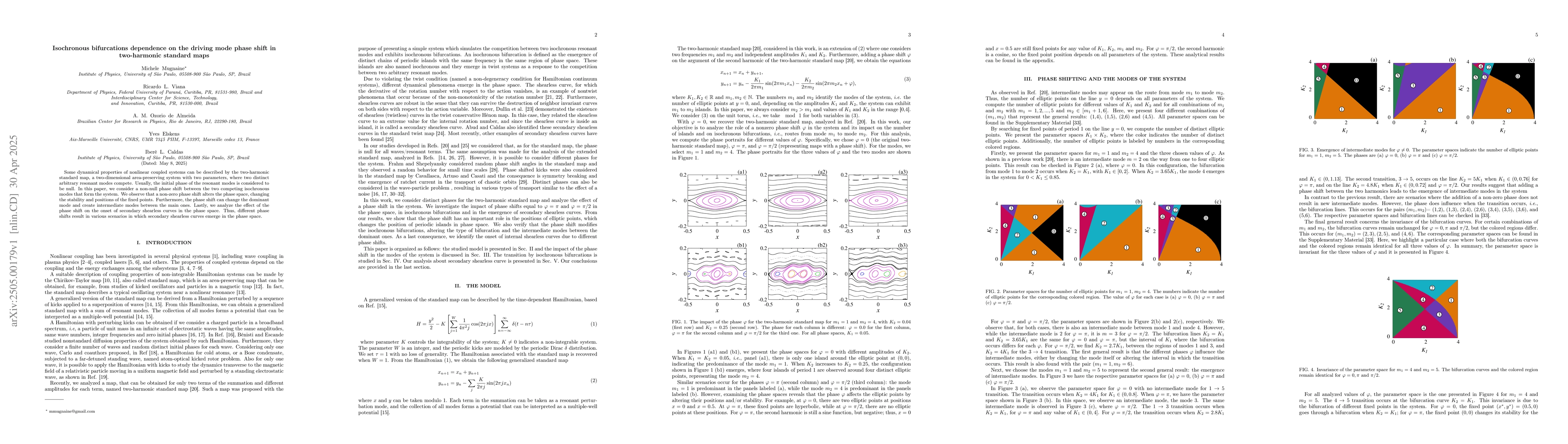 Thumbnail for Isochronous bifurcations dependence on the driving mode phase shift in
  two-harmonic standard maps