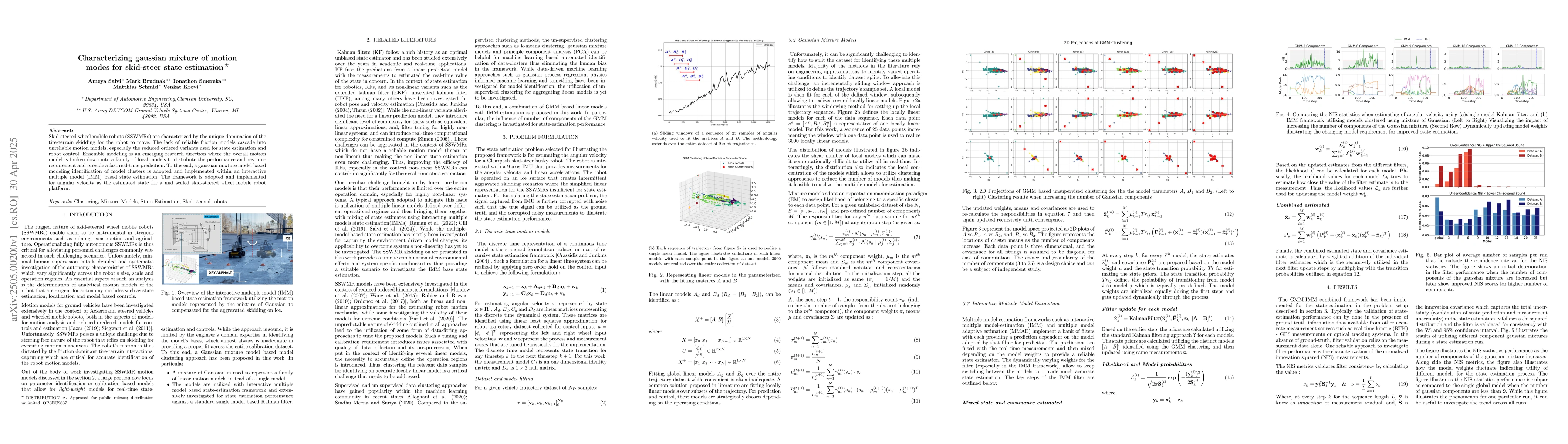 Thumbnail for Characterizing gaussian mixture of motion modes for skid-steer state
  estimation