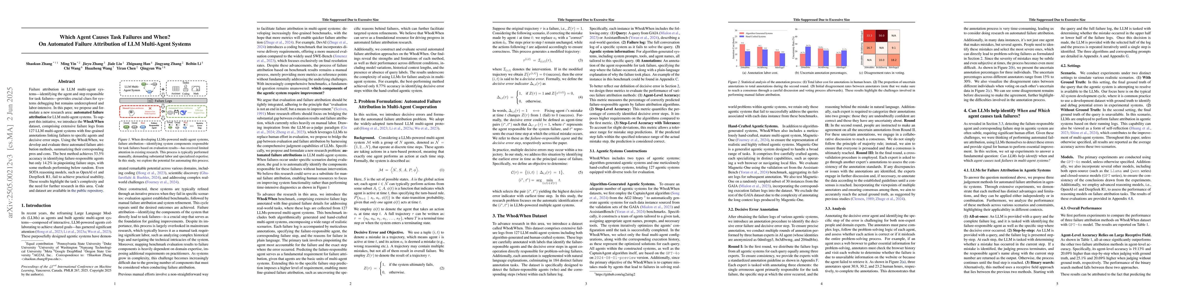 Thumbnail for Which Agent Causes Task Failures and When? On Automated Failure
  Attribution of LLM Multi-Agent Systems