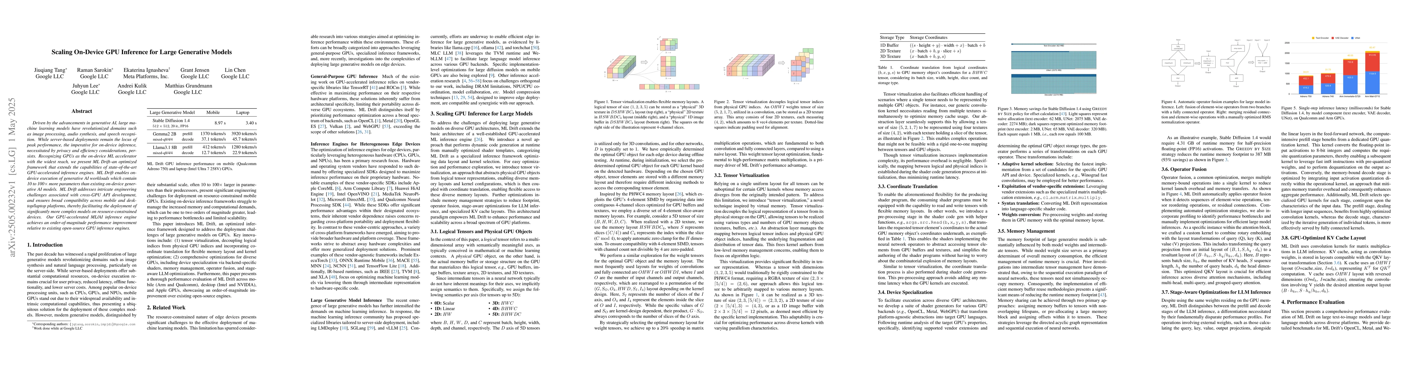 Thumbnail for Scaling On-Device GPU Inference for Large Generative Models