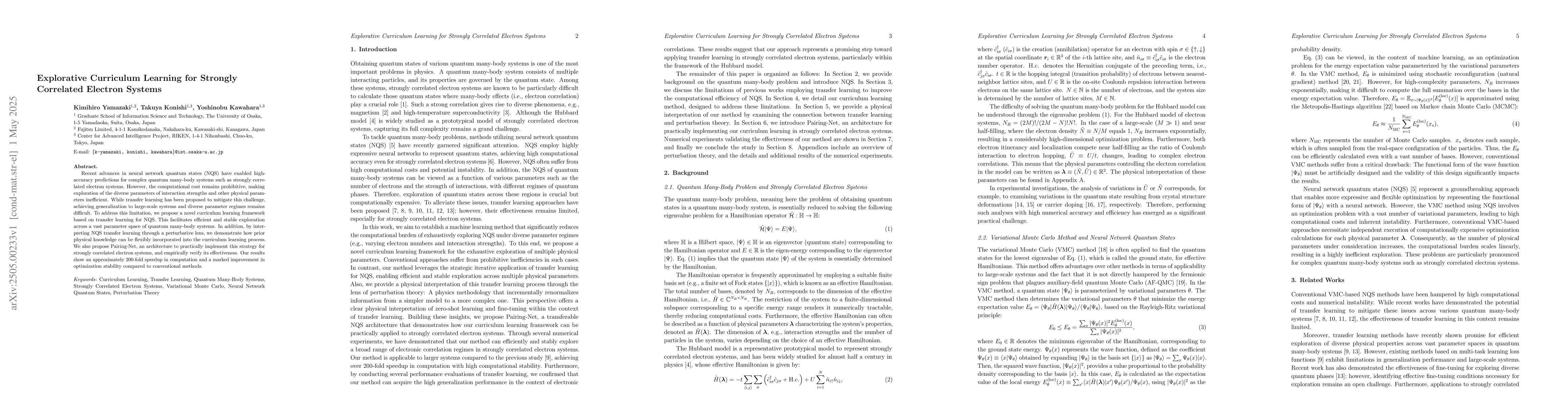 Thumbnail for Explorative Curriculum Learning for Strongly Correlated Electron Systems