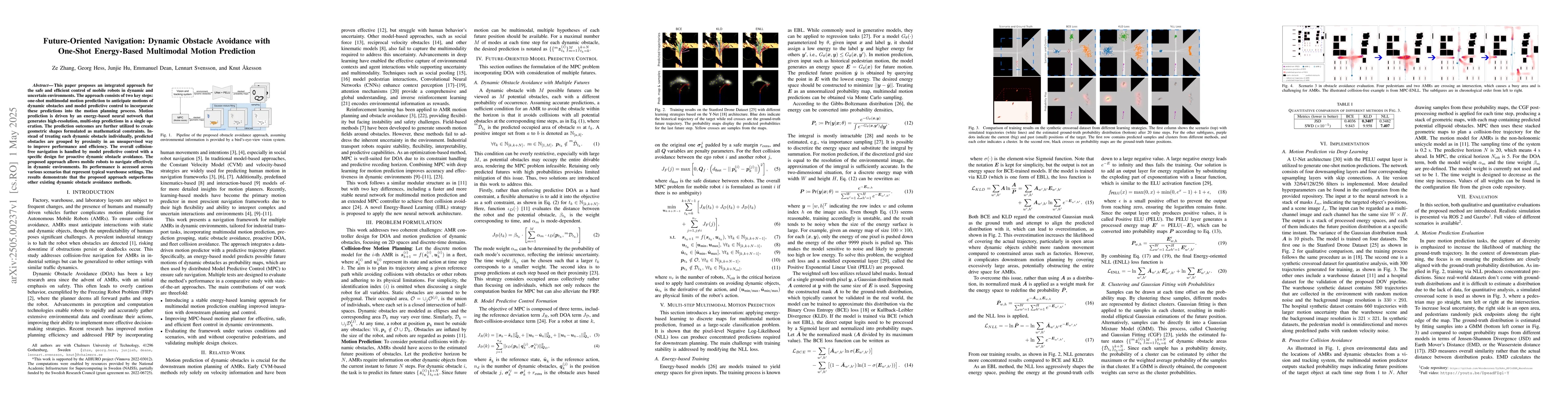 Thumbnail for Future-Oriented Navigation: Dynamic Obstacle Avoidance with One-Shot
  Energy-Based Multimodal Motion Prediction