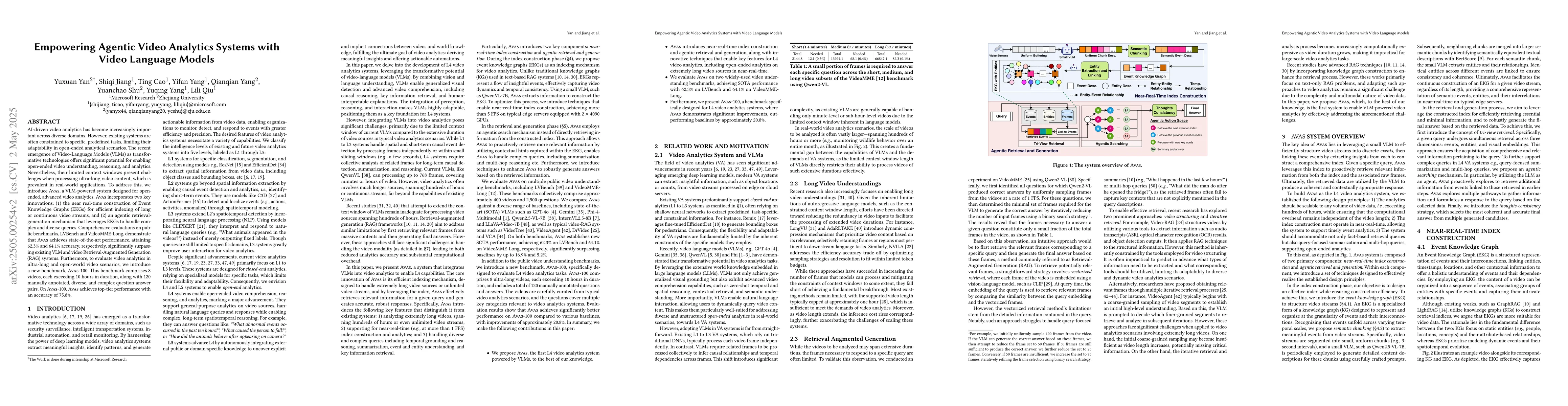 Thumbnail for Empowering Agentic Video Analytics Systems with Video Language Models