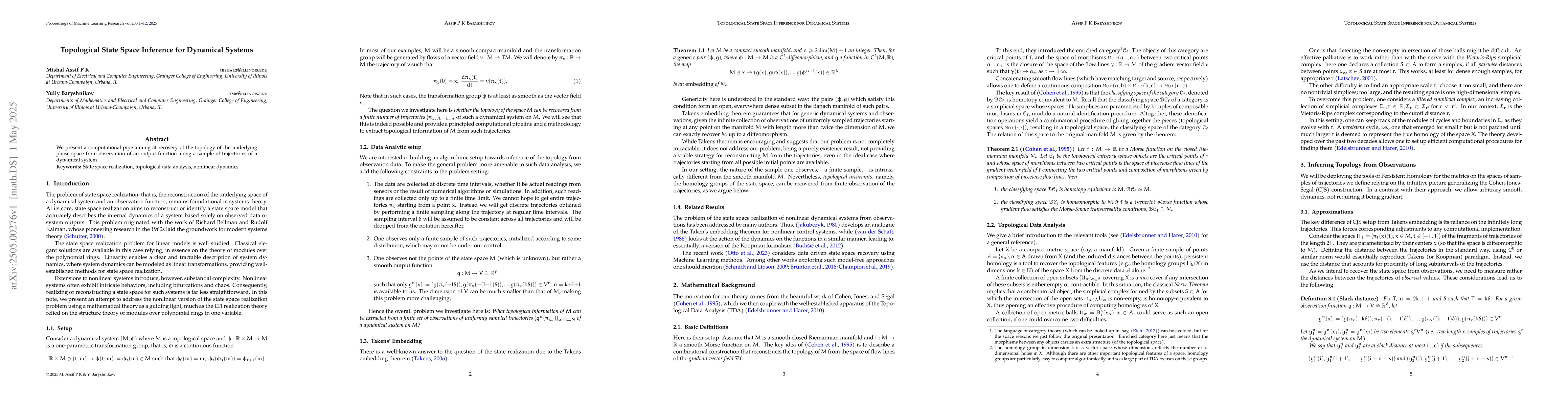 Thumbnail for Topological State Space Inference for Dynamical Systems
