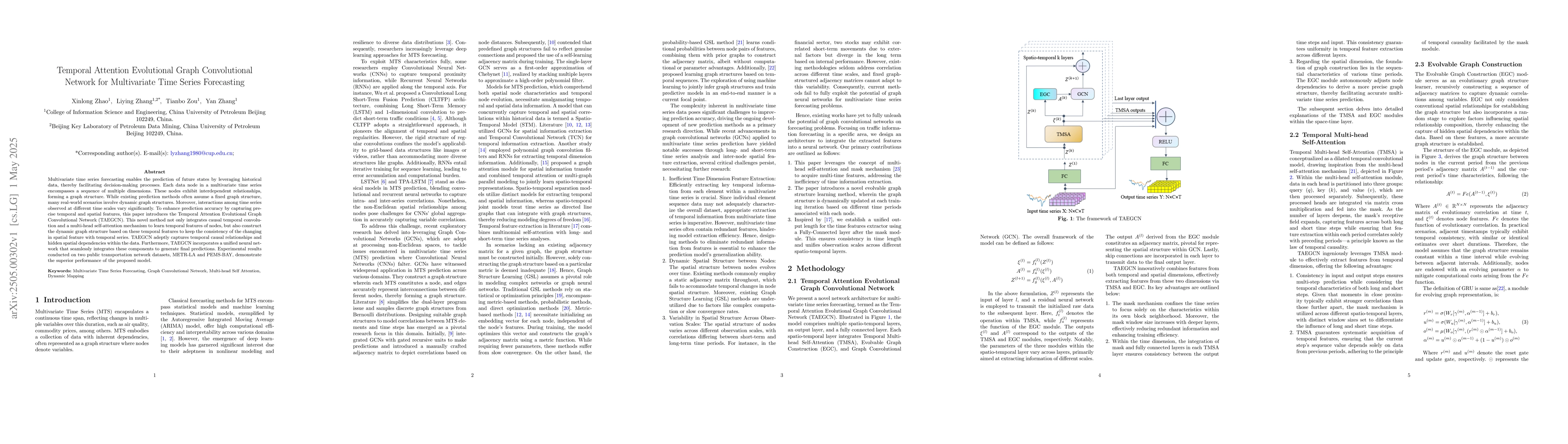 Thumbnail for Temporal Attention Evolutional Graph Convolutional Network for
  Multivariate Time Series Forecasting