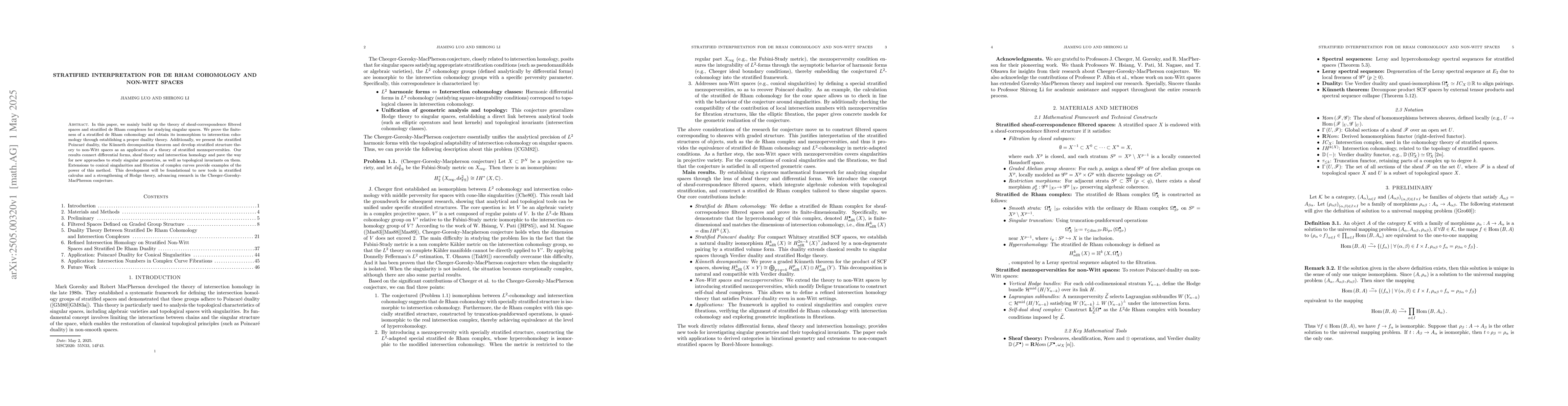 Thumbnail for Stratified Interpretation for De Rham Cohomology and Non-Witt Spaces