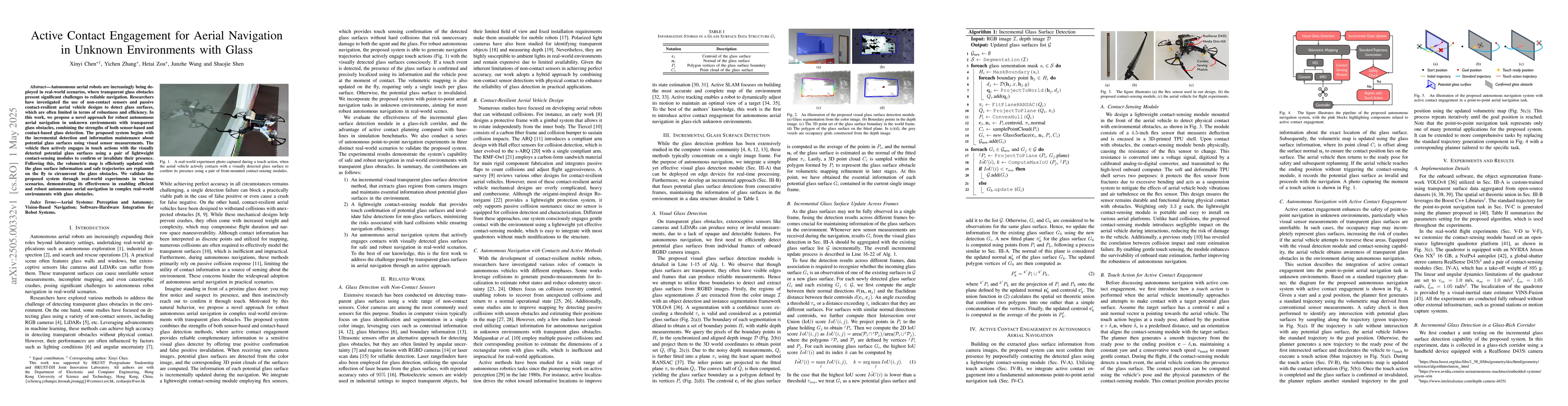 Thumbnail for Active Contact Engagement for Aerial Navigation in Unknown Environments
  with Glass