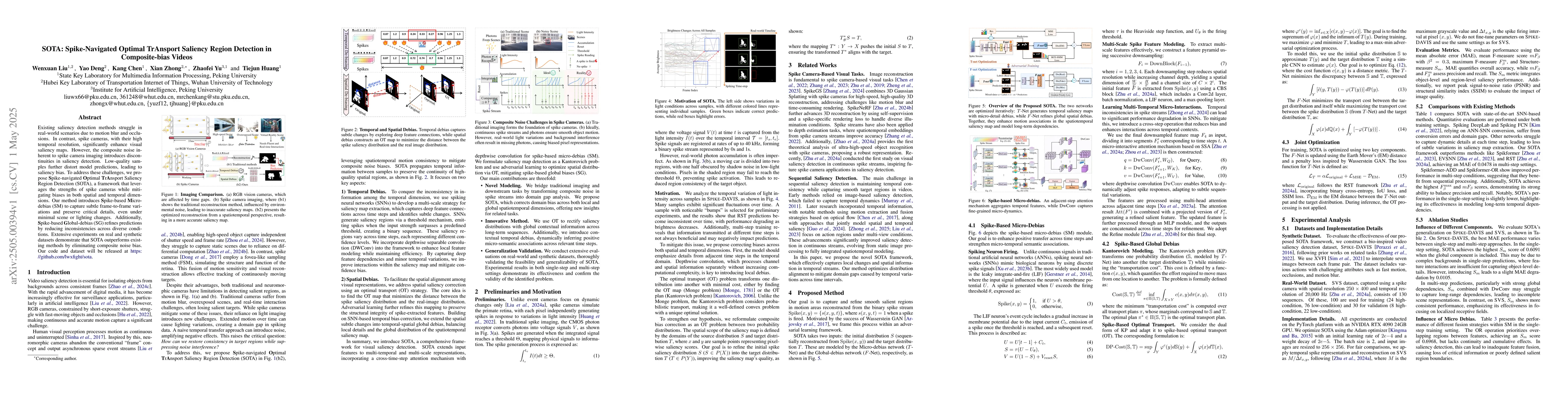 Thumbnail for SOTA: Spike-Navigated Optimal TrAnsport Saliency Region Detection in
  Composite-bias Videos